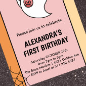 Halloween 1. Geburtstag Einladungen Rosa kleinen B