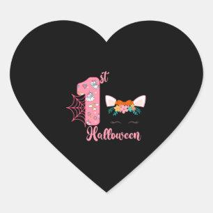 Halloween 1. Geburtstag Halloween Herbst Herz-Aufkleber