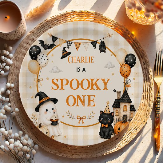 Halloween 1. Geburtstag Mädchen Geist Pappteller