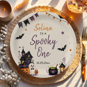 Halloween 1. Geburtstag Mädchen Geist Pappteller