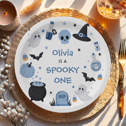 Halloween 1. Geburtstag Mädchen Geist Pappteller