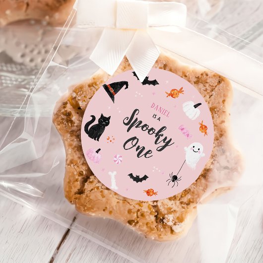Halloween 1. Geburtstag Mädchen Geist Runder Aufkleber