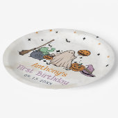 Halloween 1. Geburtstag Party Pappteller (Schrägansicht)