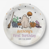 Halloween 1. Geburtstag Party Pappteller (Vorderseite)