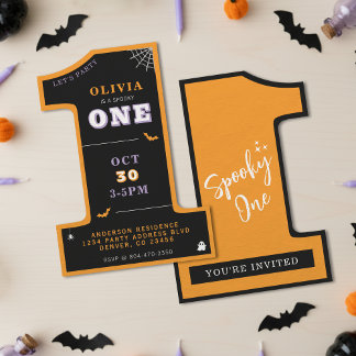 Halloween 1. Geburtstag Party Spooky One Einladung