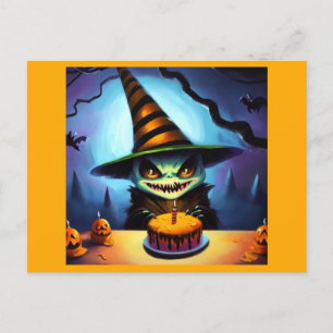 Halloween 1. Geburtstag Postkarte