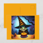 Halloween 1. Geburtstag Postkarte (Vorne/Hinten)