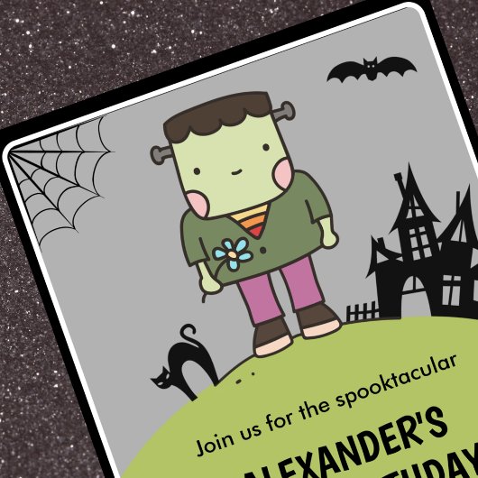 Halloween 1. Geburtstag spooktacular frankenstein Einladung