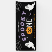 Halloween 1. Geburtstag Spooky One Ghost Gothic Banner (Vertikal)