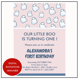 Halloween 1. Geburtstagsgröbchen Einladung
