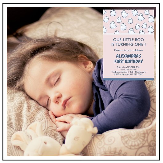 Halloween 1. Geburtstagsgröbchen Einladung