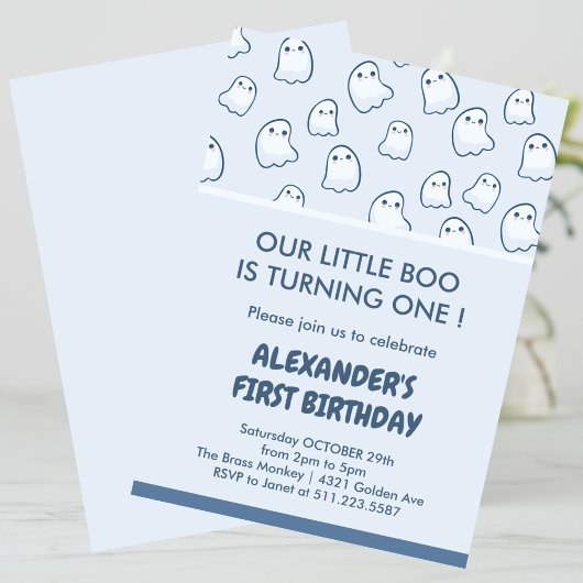 Halloween 1. Geburtstagsspoktacular Einladung