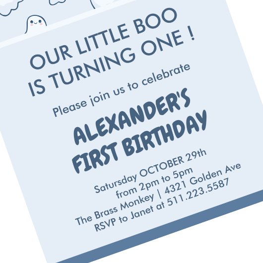 Halloween 1. Geburtstagsspoktacular Einladung