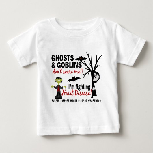Halloween 1 Herz-Krankheits-Krieger Baby T-shirt (Vorderseite)