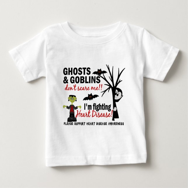 Halloween 1 Herz-Krankheits-Krieger Baby T-shirt (Vorderseite)