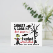 Halloween 1 Herzerkrankung Survivor Postkarte (Stehend Vorderseite)
