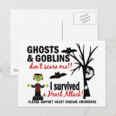 Halloween 1 Herzerkrankung Survivor Postkarte (Vorne/Hinten)