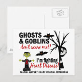 Halloween 1 Herzerkrankungskrieger Postkarte (Vorne/Hinten)
