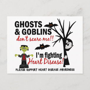 Halloween 1 Herzerkrankungskrieger Postkarte