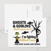 Halloween 1 Kinderkrebskrieger Postkarte (Vorne/Hinten)