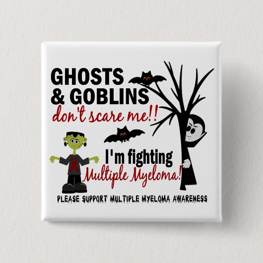 Halloween 1 Myeloma-Krieger Button (Vorderseite)