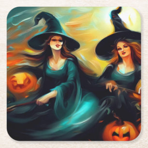 Halloween 1 rechteckiger pappuntersetzer