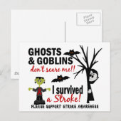 Halloween 1 Stroke Survivor Postkarte (Vorne/Hinten)