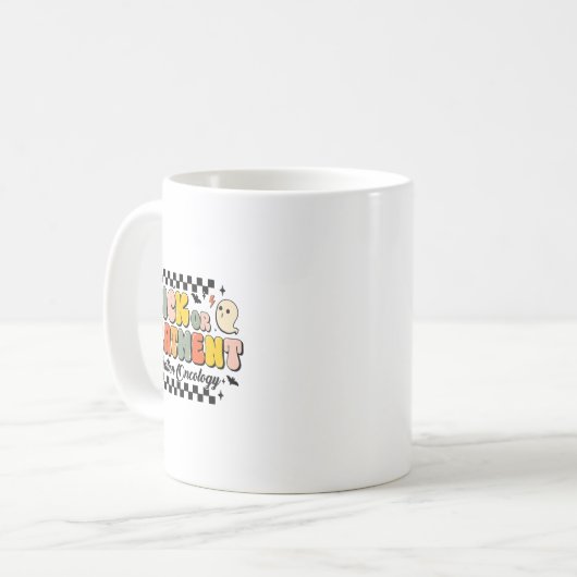 Halloween 1: Trick oder Treatment Radiation Oncolo Kaffeetasse (Vorderseite Links)