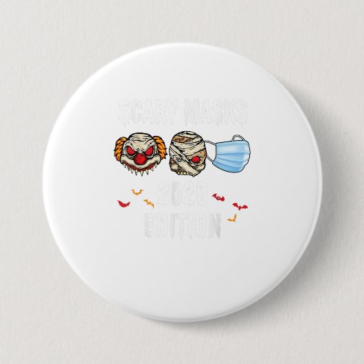 Halloween 2020 - Beängstigende Masken Button (Vorderseite)