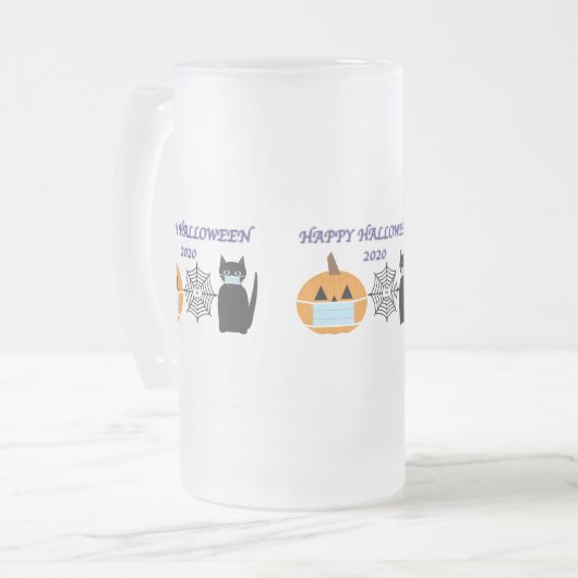 Halloween 2020 mattglas bierglas (Vorderseite Links)