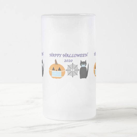 Halloween 2020 mattglas bierglas (Mittel)