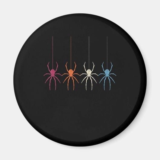 Halloween 2020 Vintag Spider Web-Silhouette Magnet (Vorne)