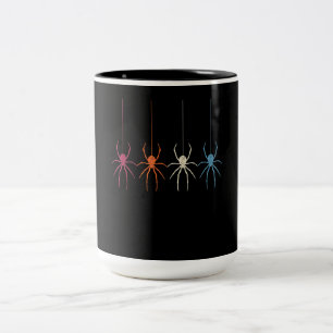 Halloween 2020 Vintag Spider Web-Silhouette Zweifarbige Tasse