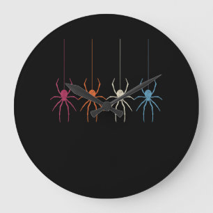 Halloween 2020 Vintage Spinnennetz-Silhouette Große Wanduhr