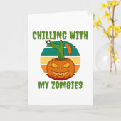 Halloween 2021: Abkühlung mit meinen Zombies Karte (Gelbe Blume)