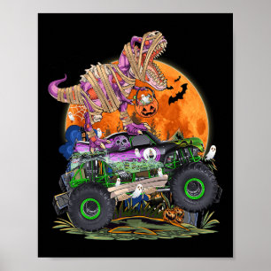 Halloween 2023 Dinosaurier Skeleton T rex Beängsti Poster