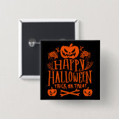 Halloween 2023 - Orange Spooky Season Button (Vorne & Hinten)