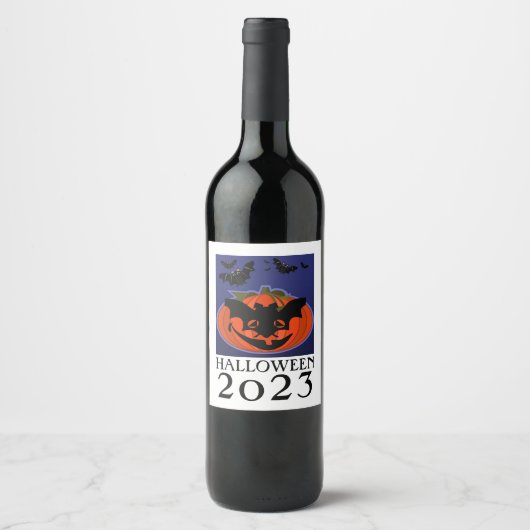 Halloween 2023 Weinetikett (Vorderseite)