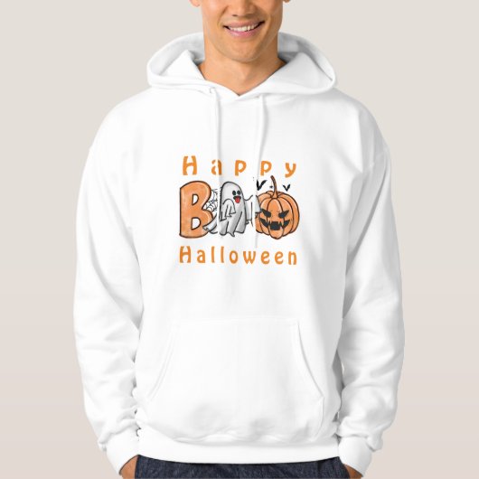 Halloween 2024: Happy Halloween Hoodie T-Shirt (Vorderseite)