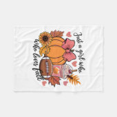 Halloween 2024 nur ein Mädchen, das Lieben fallen Fleecedecke (Vorderseite (Horizontal))