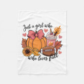 Halloween 2024 nur ein Mädchen, das Lieben fallen  Fleecedecke (Vorderseite)