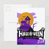 Halloween 2024 Party Holiday Postkarten (Vorne/Hinten)