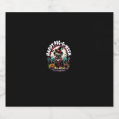 Halloween 2024 Trick oder Treat Mops Halloween Co Schaumweinetikett (Einzelnes Label)