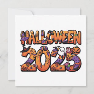 Halloween 2025 - Farbige Cutout-Aufkleber für Cart Einladung