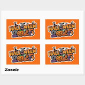 Halloween 2025 Magic – Festive Pumpkin Rechteckiger Aufkleber (Blatt)
