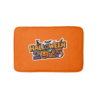 Halloween 2025 Magie – Festlicher Kürbis Badematte