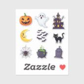 Halloween 2025 Spooky Sticker Set (Blatt)