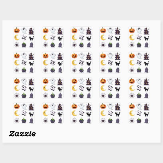 Halloween 2025 Spooky Sticker Set (Blatt)