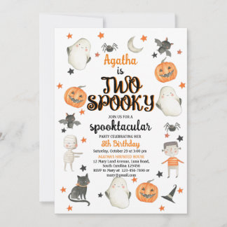 Halloween 2. Geburtstag Einladung 2 Spooky