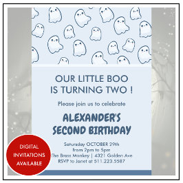 Halloween 2. Geburtstag Einladungen 2.